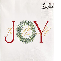 Joy to the World Napkins White 20pk  2ply