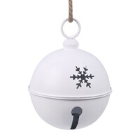 Matt White Metal Bell   24cm