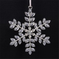 Crystal Snowflake Hanging Tree Ornament 10cm