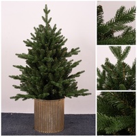 Classic Christmas Tree  in Gold  Metal  Pot