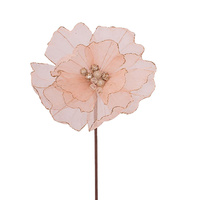 Blush Pink Organza Magnolia on Stem