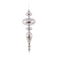 Silver Mercury Look Acrylic  Finial 35cm