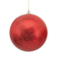 Red Matt Non Breakable 20cm Hanging Christmas Bauble