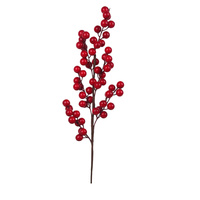 Large Red Berry Christmas Spray 60cm