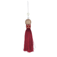 Burgundy Tassel 17cm Hanging Christmas Tree Decoration