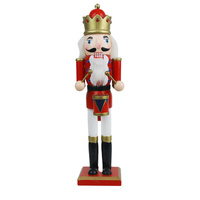 Nutcracker Red White with  Drum 38cm