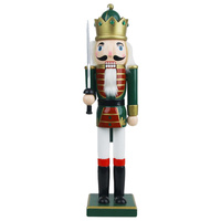 Nutcracker Green and White  38cm