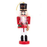 Traditional Nutcracker with Drum Hanging Christmas Decoration 13cm