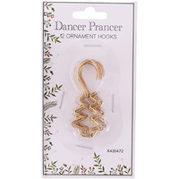Decorative Ornament Hooks Gold Tree 12 Pk