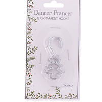 Decorative Ornament Hooks Silver Tree 12 Pk