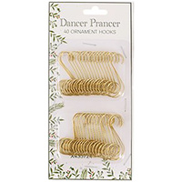 Ornament Hooks S Shape 40pc Gold