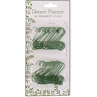 Ornament Hooks S Shape 40pc Green