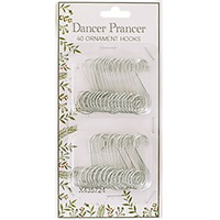Ornament Hooks S Shape 40pc Silver