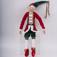 Jolly Christmas Elf in Red Jacket 90cm