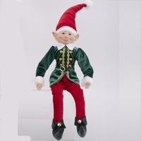 Jolly Christmas Elf in Green Jacket 43cm