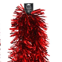 Red Single Strand  6Ply 20cm Christmas Tinsel 2.0m