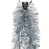 Silver Mixed Strand  6Ply 20cm Christmas Tinsel 2.0m