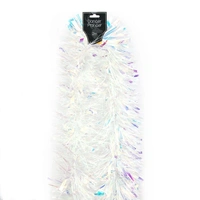 White and Clear Mixed Strand  6Ply 15cm Christmas Tinsel 2.0m