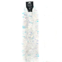 2 Tone  White with Iridescent Tinsel Clear 6Ply 2m
