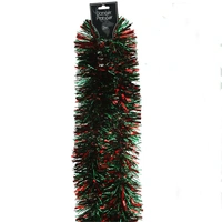 Red and Green Fine Strand Tinsel 6Ply 2m