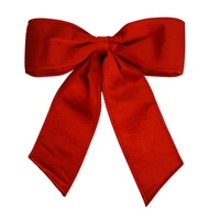 Deep Red Velvet Wired Bow 90 x 100 cm