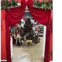 Red Velvet Christmas Tree/Door Bow Small 