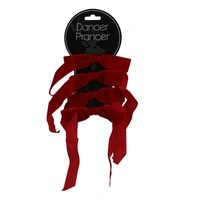 Red Velvet Bows 2.5cm  4pk