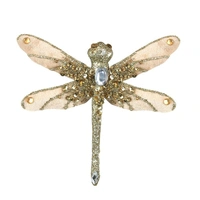 Ornate Champagne Beaded Dragonfly 16cm
