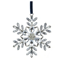 Silver Crystal Snowflake Hanging Christmas Decoration 10.5cm