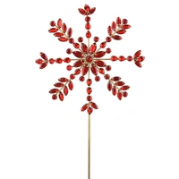 Red Jem Snowflake Christmas Tree Topper