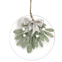 Felt Mistletoe Hanging Christmas Ornament Light 15cm