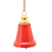 Red and Gold Metal Bell 15 x 22 cm