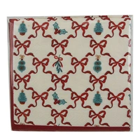 Red Bow Christmas Disposable Napkins 20pk