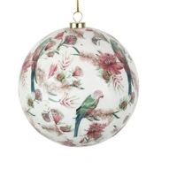 Pink Parrot Australiana Christmas Bauble 10cm