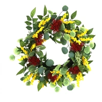 Wattle Australiana Artificial Christmas Wreath 60 cm