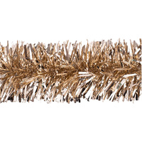 Thick Cut 20cm Shiny Champagne Tinsel 2m