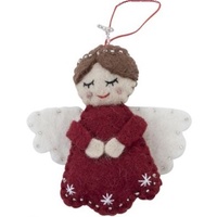 Felt Angel Christmas Decoration 9cm 