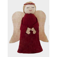 Felt  Angel Red Halo Tree Topper  large 21 cm