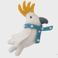 Felt Cockatoo Christmas Decoration 11cm