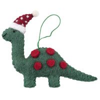 Felt  Christmas DInosaur Christmas Decoration 12cm