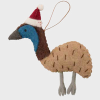 Felt Emu Christmas Decoration 11cm