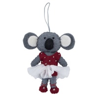 Felt Koala in Tutu Christmas Decoration