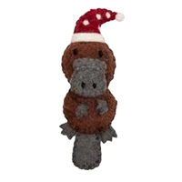 Felt Platypus Christmas Decoration 2 11cm