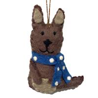 Felt Kangaroo Christmas Decoration 11cm