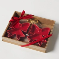 Red Bow Condiment Bowls 2Pk