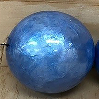 Capiz Shell  Hanging Ball Moroccan Blue 8cm