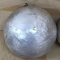 Capiz Shell  Hanging Ball  Natural  8cm