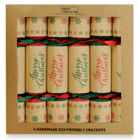 Eco Merry Christmas Crackers 6pk