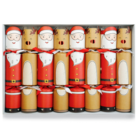 Santa and Reindeer Racing Game Crackers 8Pk