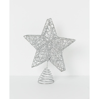 Silver Sparkle Tree Topper 25cm